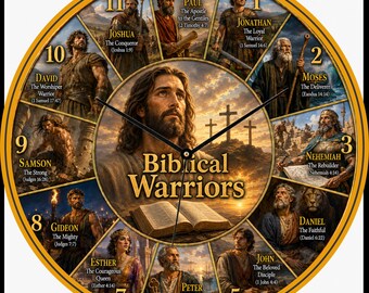 23rd Psalms and the First 12 Psalms Clock Bible Verses Quotes Scripture Old Testament Designer Clocks