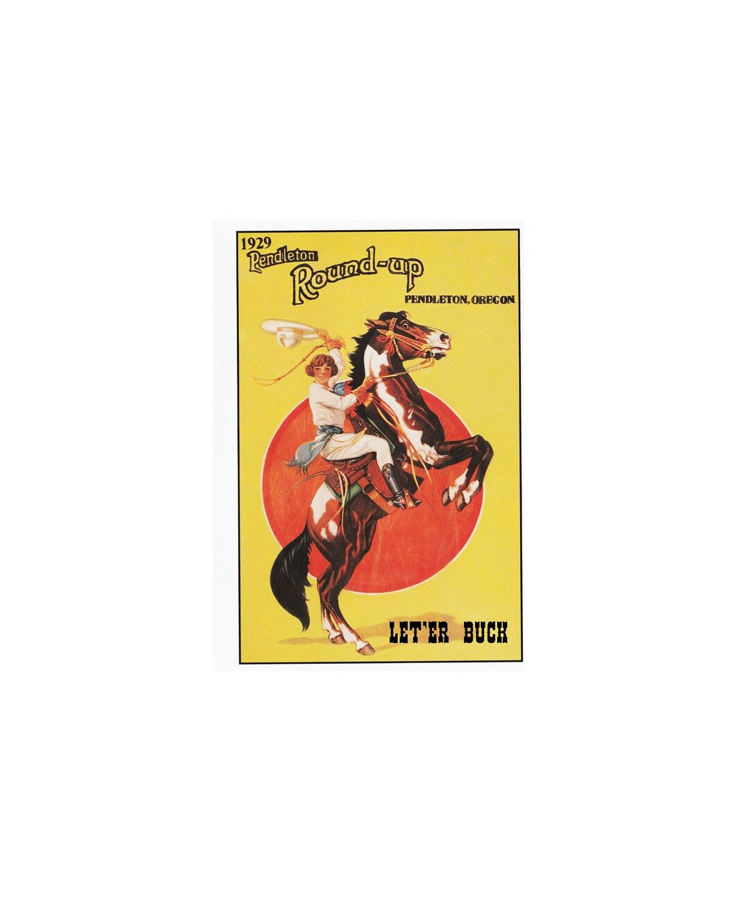 Pendleton Rodeo 16 X 24 Inch Poster Retro Print Art Old West Etsy