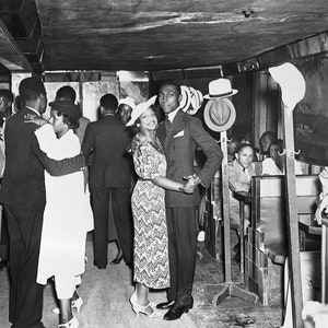 African American 8 x 10 photo Night-clubs-were-places-of-refuge-the-Harlem-Renaissance.--music-and-swing-dance-in-juk joint