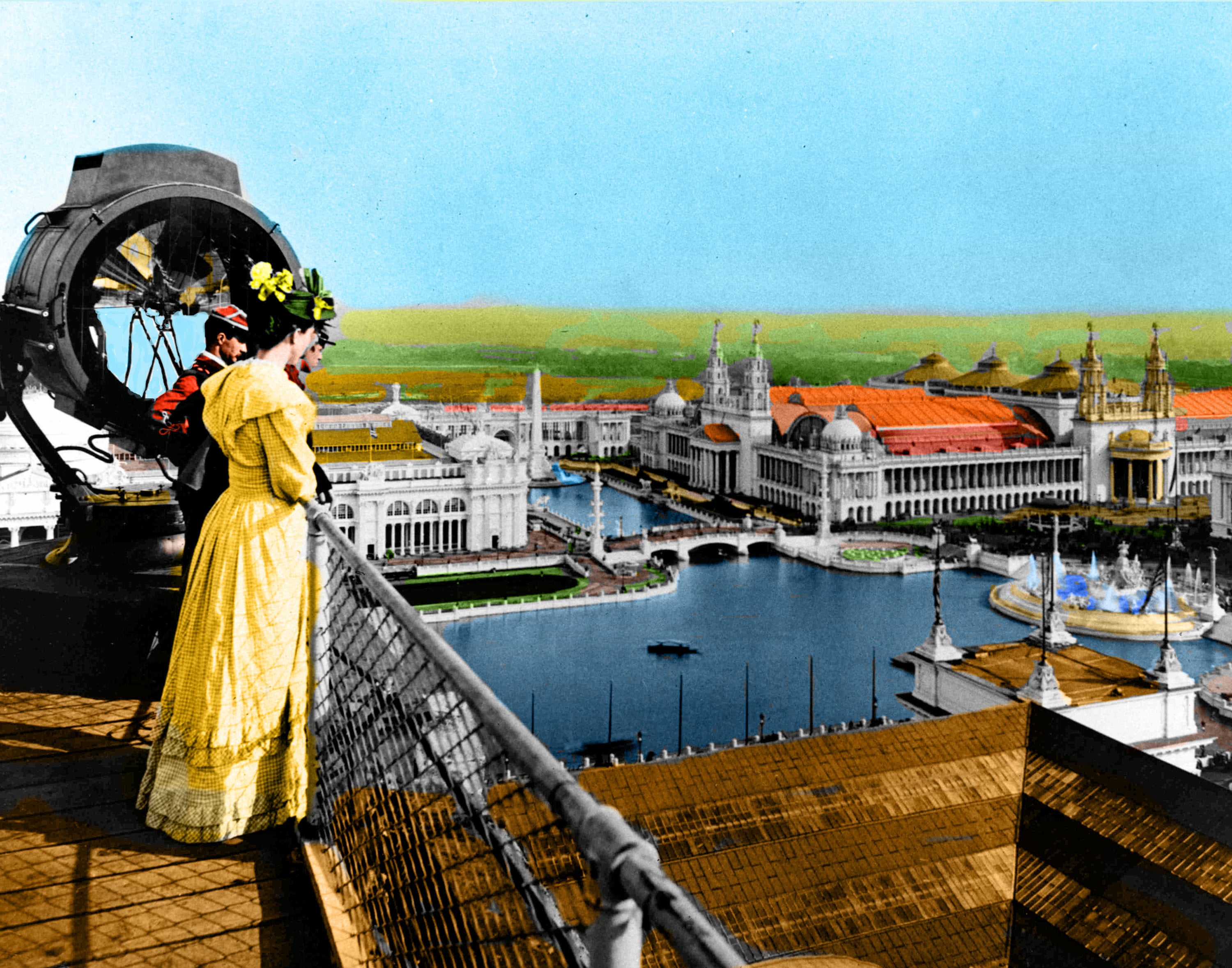 1893年シカゴ・コロンビア万博万国博覧会フルク、カラー8 x 10写真