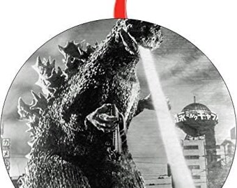 Buy 2 Get 1 FREE Godzilla  Breathing fire Christmas and Holiday Ornament family christmas ornaments