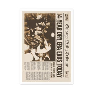 Prohibition Ends Headlines Set di carte da poker vintage, gioco di carte retrò Newpaper Flash Report, carte da gioco classiche, ottimo regalo per i giocatori,