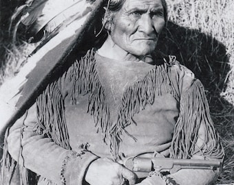 ネイティブアメリカンインディアンのジェロニモの8 x 10写真（富士