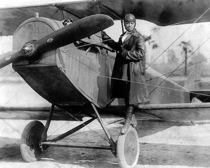 Bessie Coleman First African American Woman Female flyer 8 Etsy