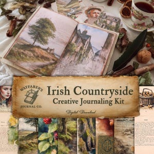 Irish Countryside Creative Journaling Kit | Digital Download | Create a travel or memory journal inspired by the rural heritage of Ireland