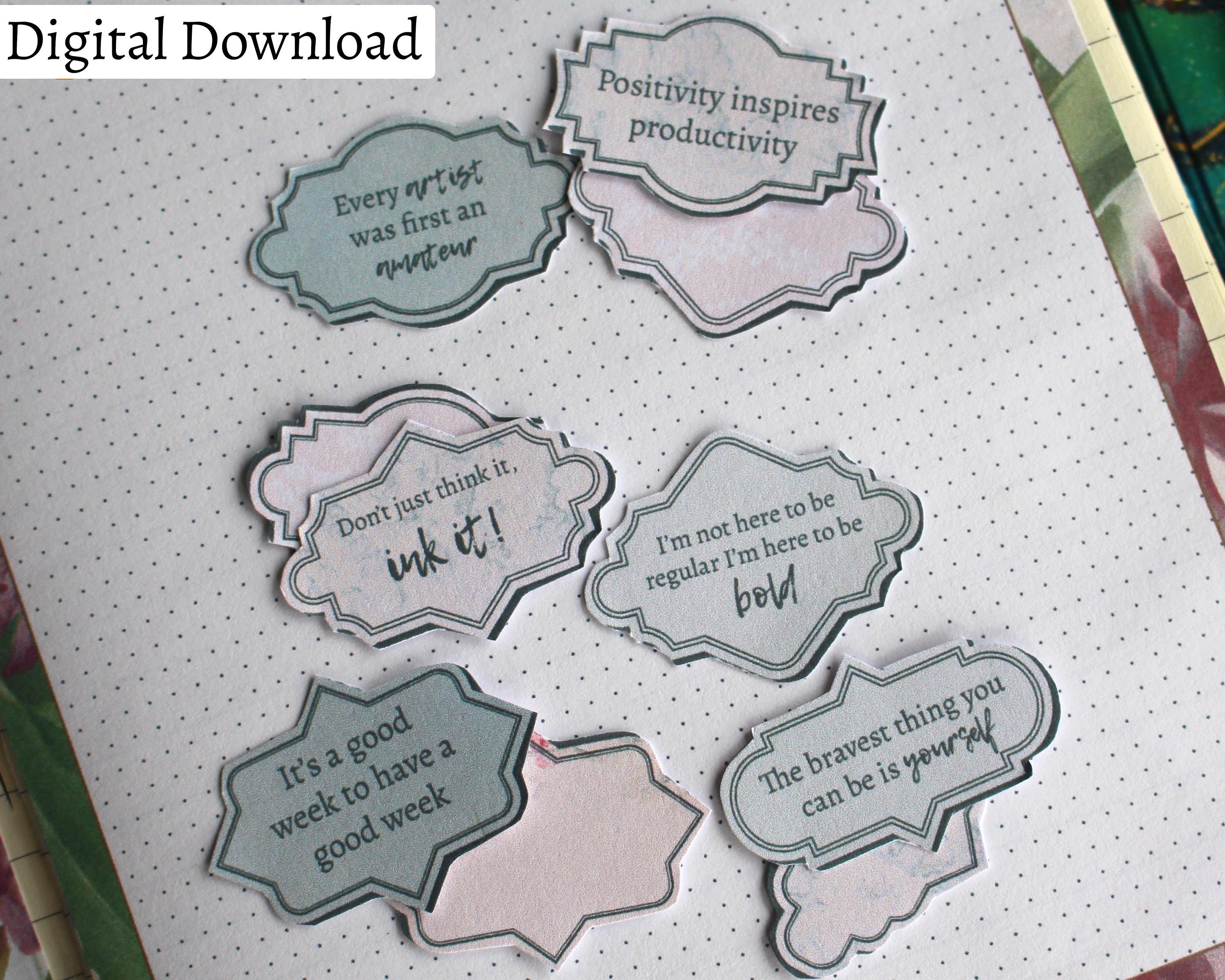 Shabby Chic Planner Printable Journal Kit Over 40 Pages for - Etsy