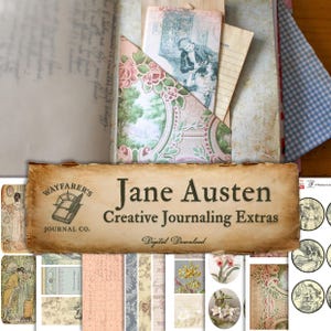 Jane Austen Creative Journaling Extras | Digital Download | 20 Pages of Vintage & Elegant Regency-Inspired Ephemera