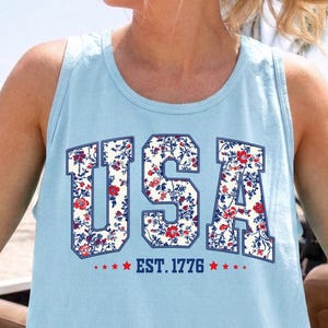 Comfort Colors® USA Tank Top, 250-jähriges Jubiläum Tank Top, 4. Juli T-Shirt, Unabhängigkeitstag Tops