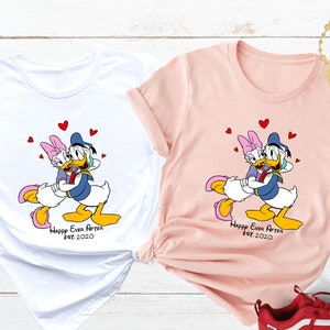 Daisy and Donald Shirt,  Valentine Couple Shirt, Lovers Trip Shirt, Valentines Day Shirt, Daisy Duck Donald Duck Couple Shirts