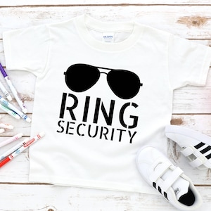 Ring Security Shirt, Ring Security Boys Shirt, Ring Bearer Shirt, Wedding Rehearsal Shirt, Bridal Party Shirts, Flower Girl Shirt