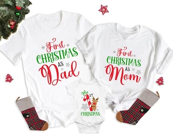 My First Christmas Shirt, First Christmas as Mom Tee, First Christmas as Dad Shirt, 1st Christmas Matching Family Shirt, First Xmas Shirt