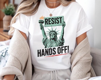 Resist Statue of Liberty T-Shirt, Pro Immigration Tee, Political Protest Top