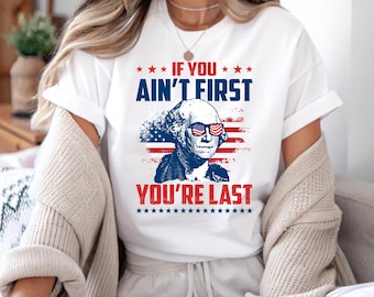 Funny George Washington 4th of July T-Shirt, Patriotic USA Tee