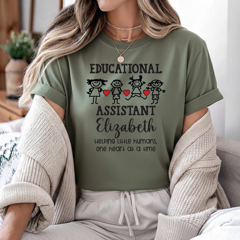 Educational Assistant T-Shirt, Teacher Aide Tee, Classroom Support Staff Shirt, School Staff Gift