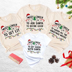 Custom Christmas Family Shirts, Matching Quotes Shirts