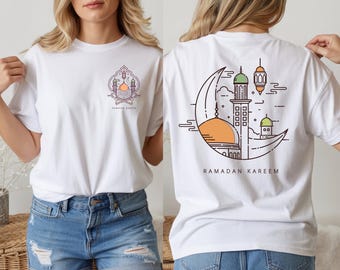 Ramadan Kareem Sweatshirt, Mosque Moon Design, Eid Mubarak Gift