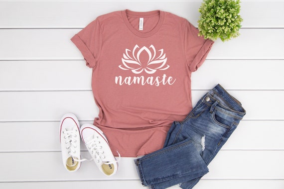 Namaste Shirt Lotus Flower Shirt Namaste T Shirt Lotus | Etsy