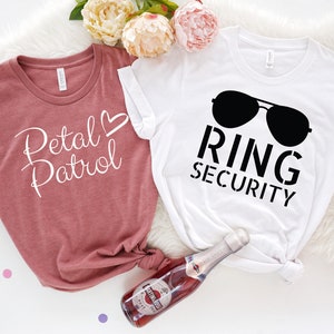 Petal Patrol Shirt, Ring Security Shirt, Ring Bearer Shirt, Custom Flower Girl Shirt, Wedding Rehearsal Shirt, Flower Girl  Shirt