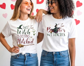 Halloween Bachelorette Party T-Shirts, This Witch is Getting Hitched, Coven Crew