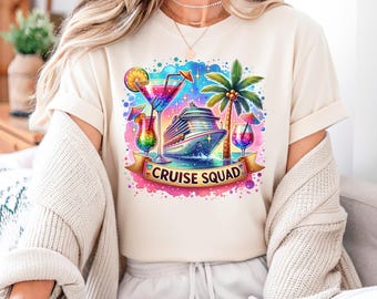 Cruise Squad T-shirt, Girls Cruising Tee, Besties Vacation Top, Bachelorette Cruise Outift