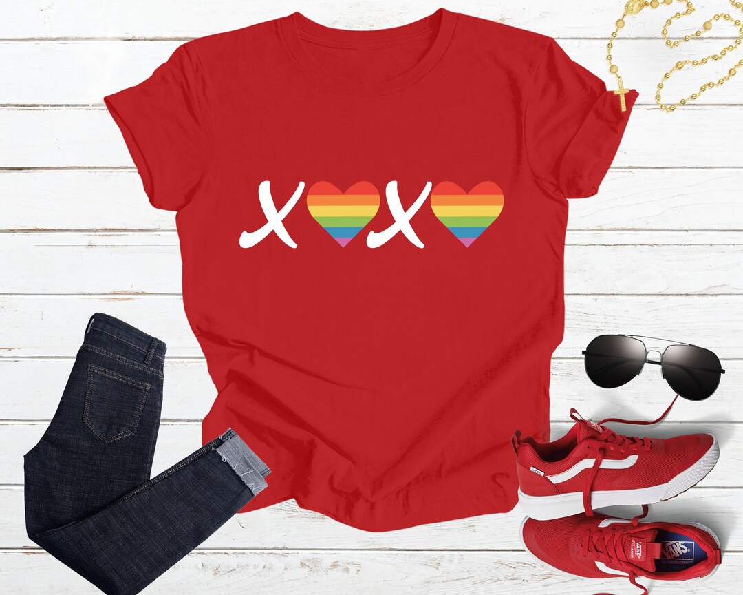 Pride Valentines Shirts XOXO Pride Shirt. Queer Valentines Etsy