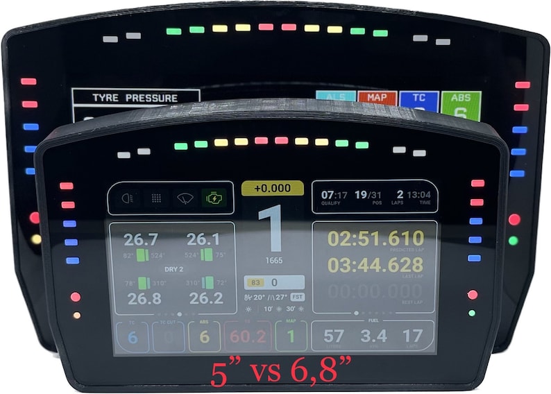 5'' Sim Racing Dash Display DDU 10.5 28leds Fanatec Etsy