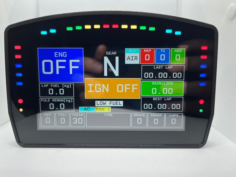 5'' Sim Racing Dash Display DDU 10.5 28leds Fanatec Simucube Etsy
