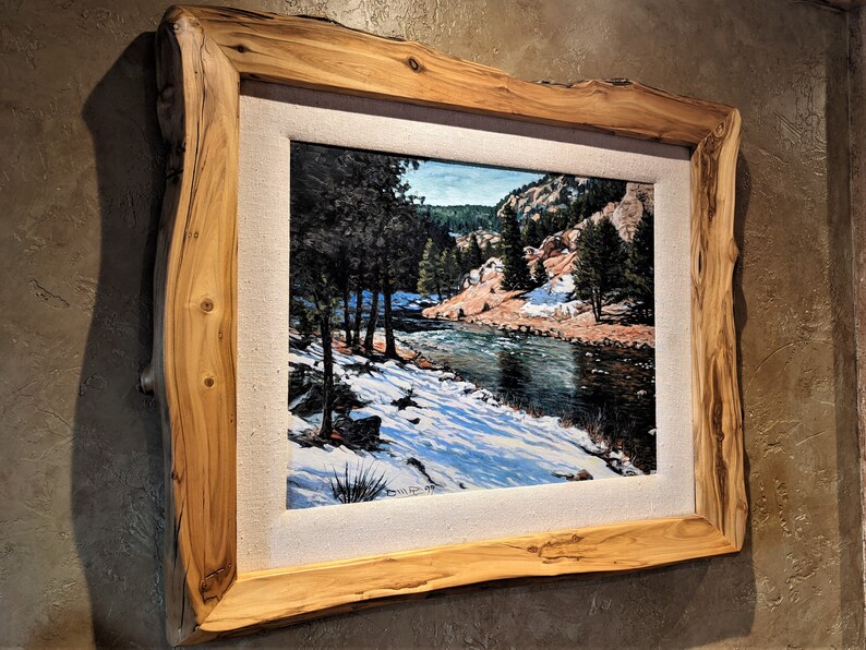 Colorado ASPEN wood picture frames. Custom rustic live edge | Etsy