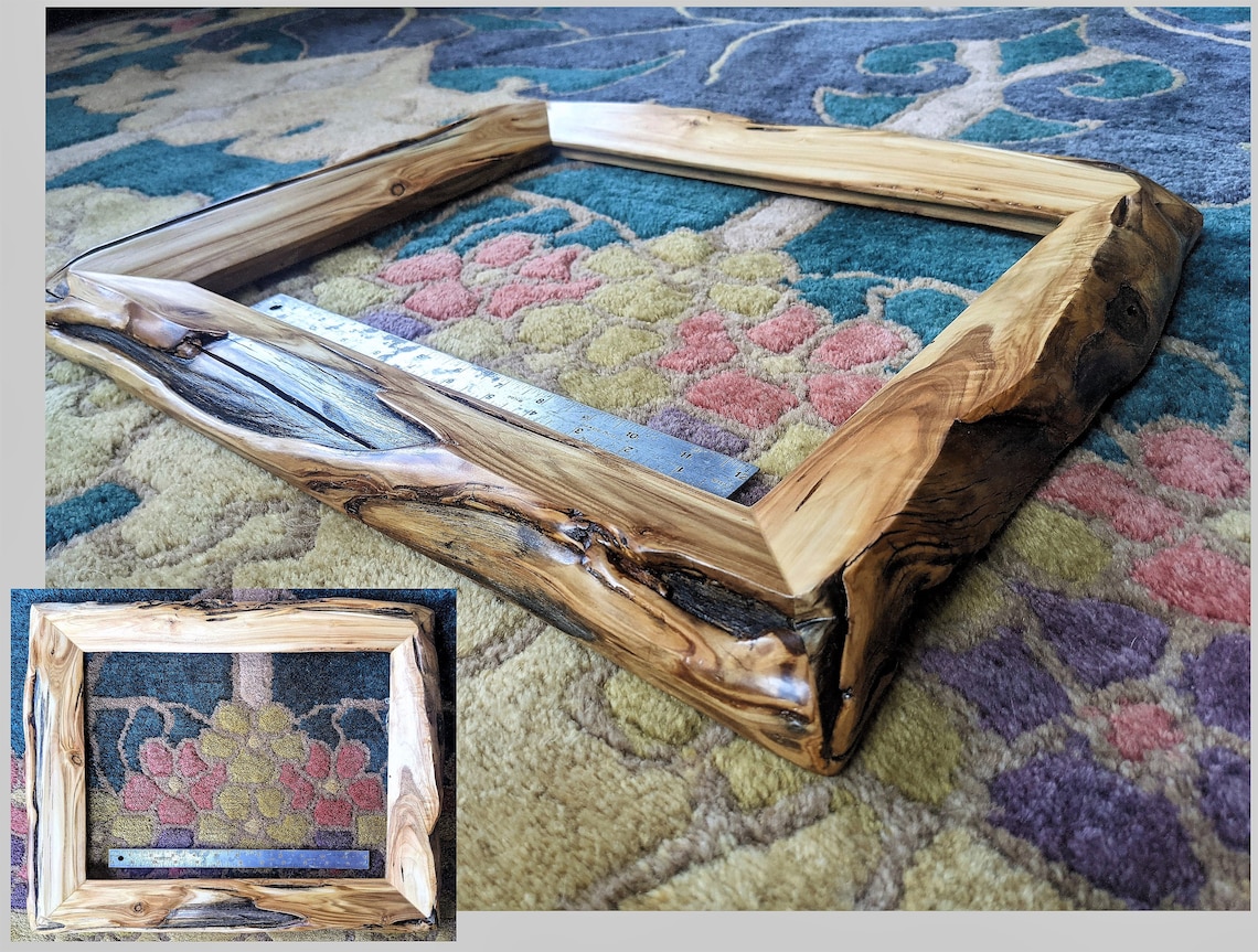 Colorado ASPEN wood picture frames. Custom rustic live edge Etsy
