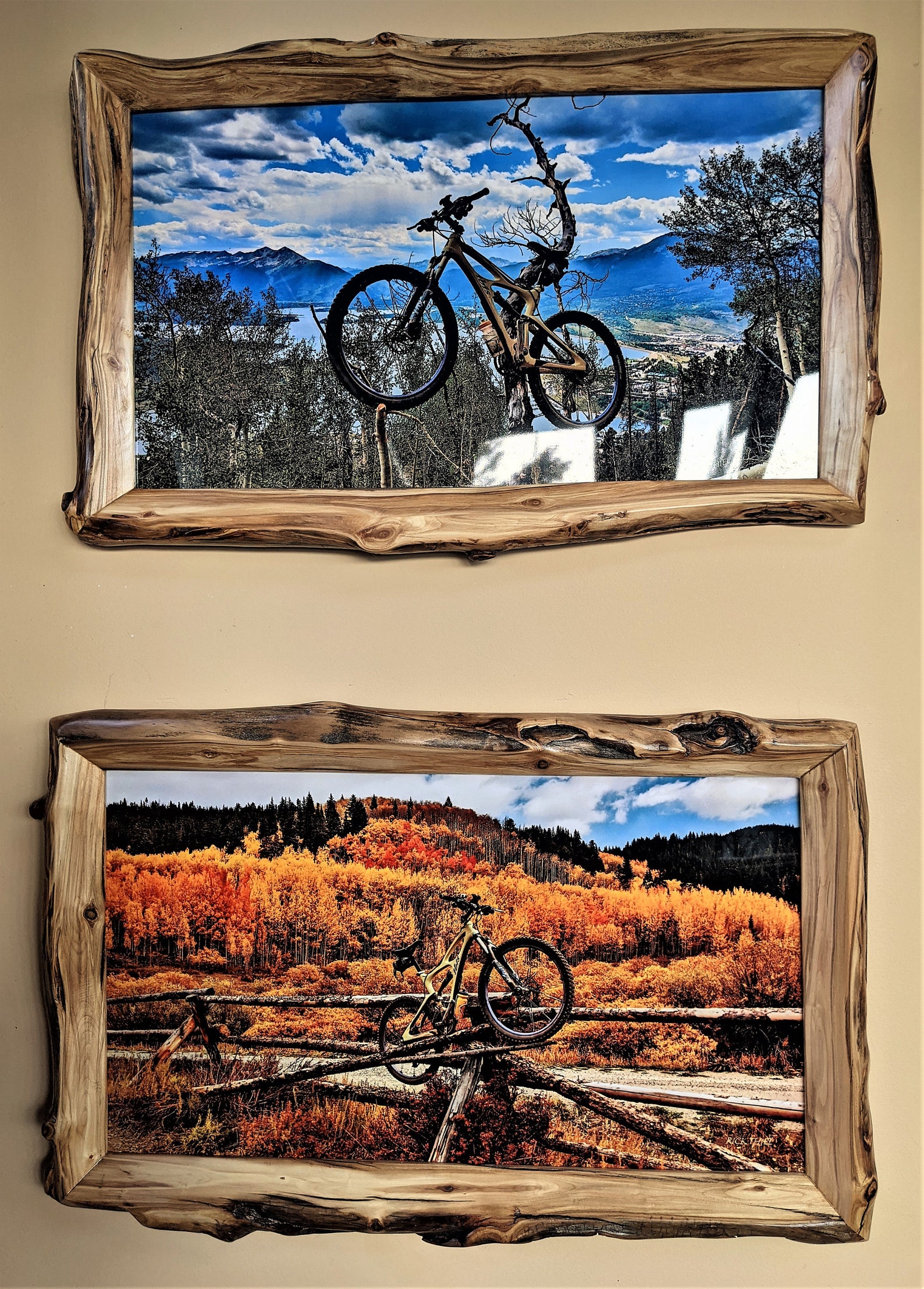 Colorado ASPEN wood picture frames. Custom rustic live edge Etsy
