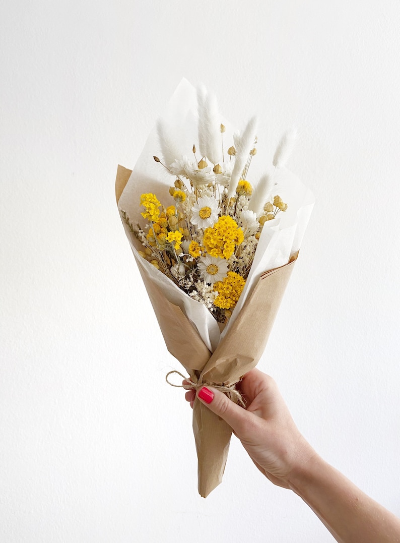 Bouquet of Dried Flowers Colourful Dried Flowers Gift Etsy