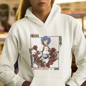 Evangelion Hoodie Anime Aesthetic Sweatshirt Rei Ayanami Hoodie Quotes Neon Genesis Evangelion Unisex Shinji