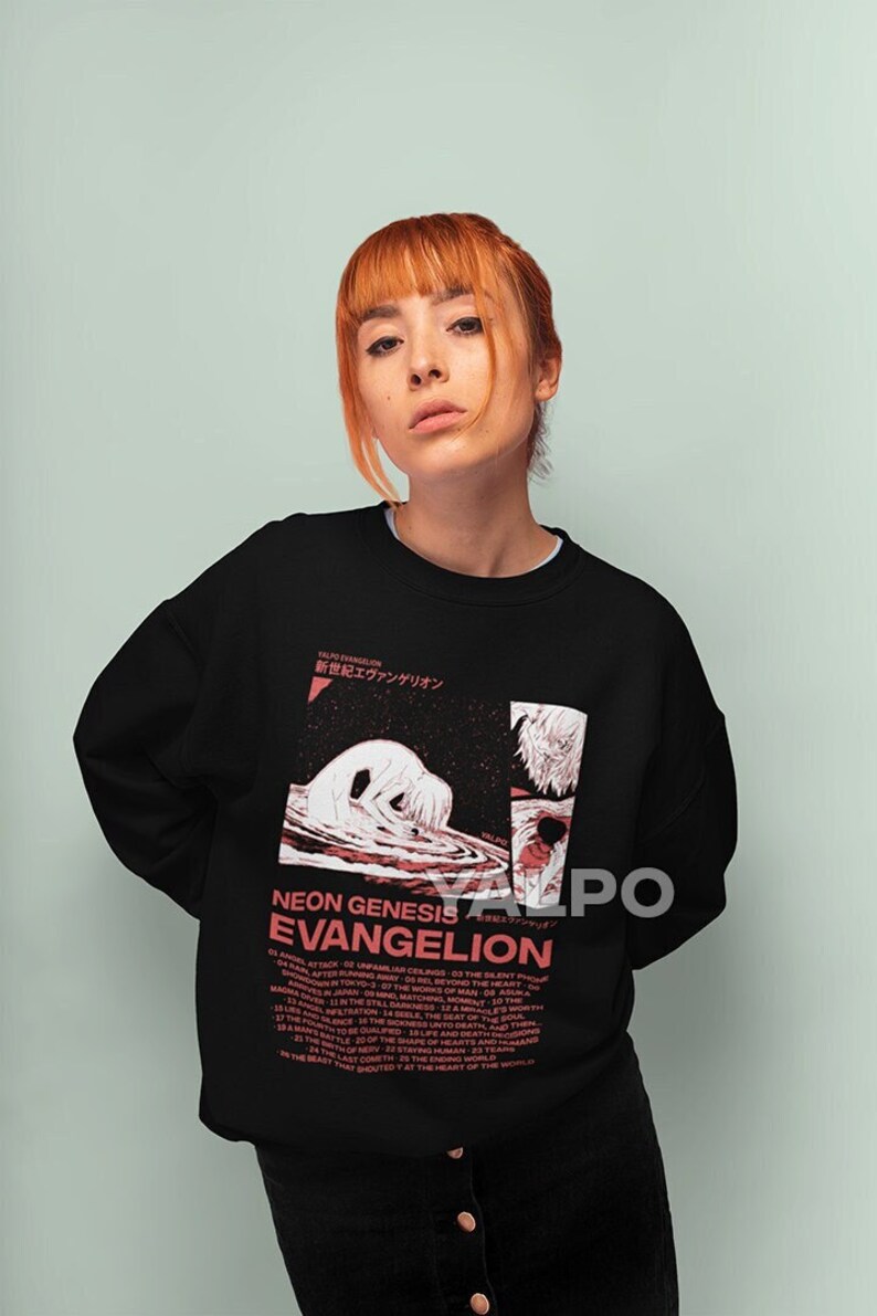 Felpa Evangelion Felpa estetica anime Misato Katsuragi Neon | Etsy Italia