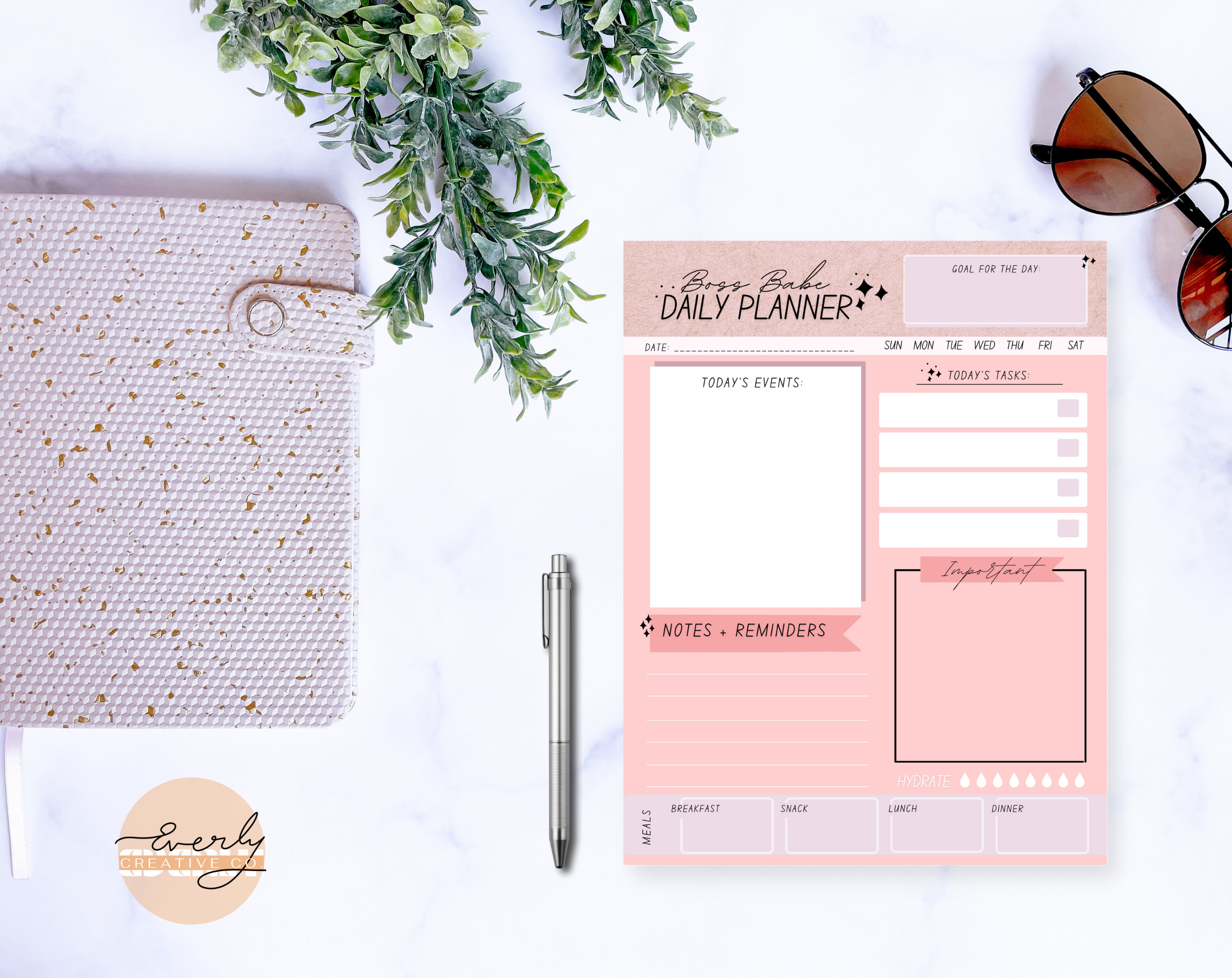 Daily Planner Printable to Do List - Print at Home - Schedule Printable ...