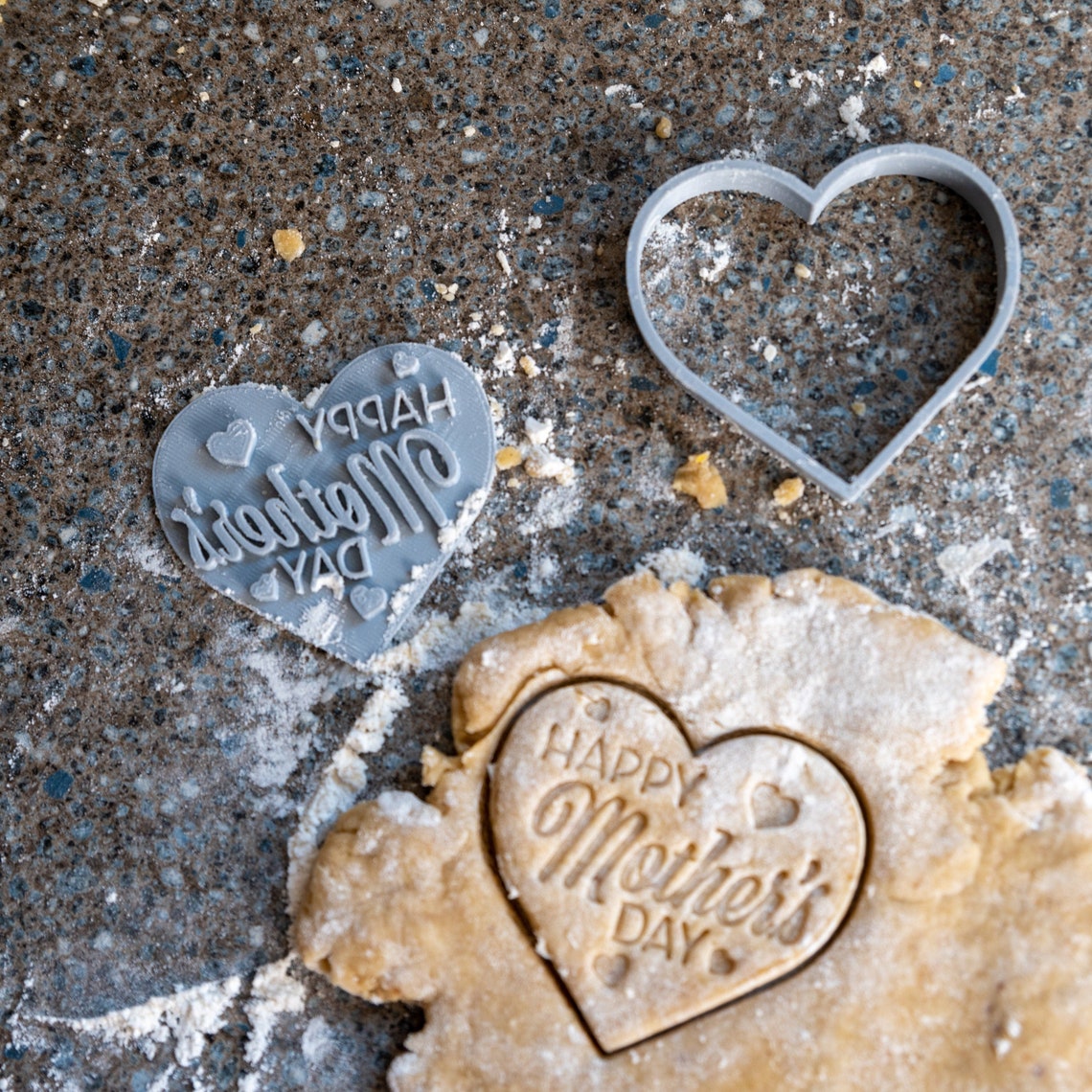 3d printed cookie cutter with stamp for mother's day Etsy