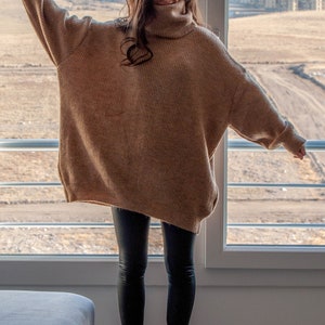 Stay Cozy in Style: The Turtleneck Tunic Sweater in Organic Cashmere and Wool and Modal image 7