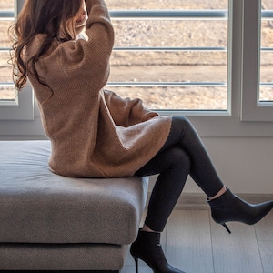 Stay Cozy in Style: The Turtleneck Tunic Sweater in Organic Cashmere and Wool and Modal image 5