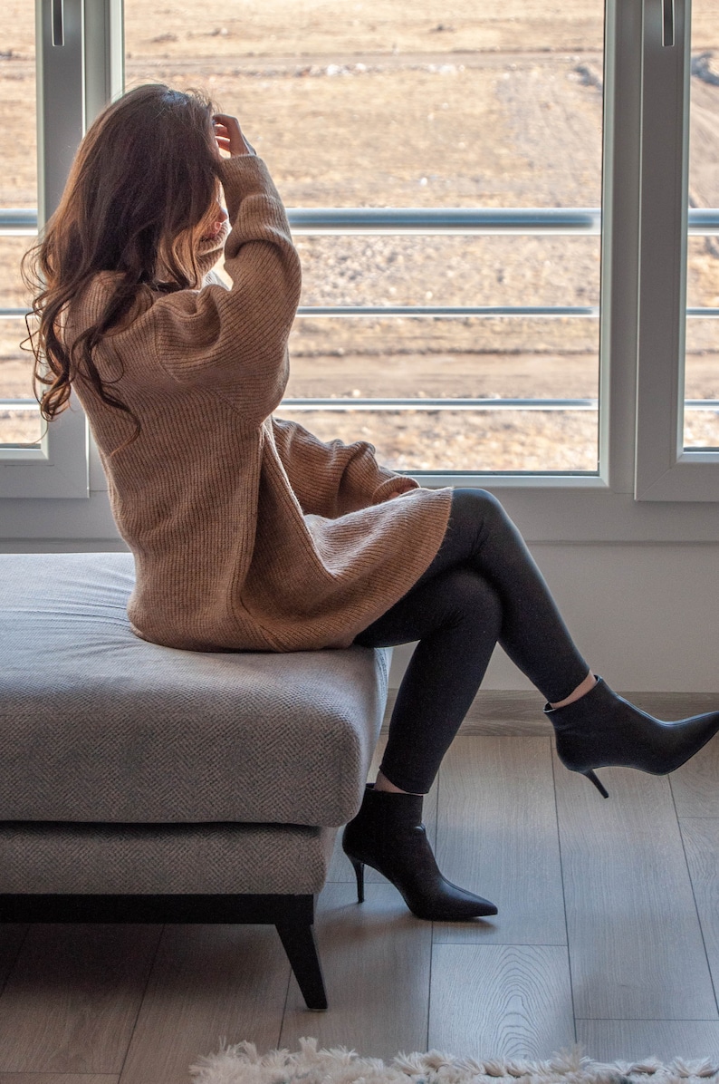 Stay Cozy in Style: The Turtleneck Tunic Sweater in Organic Cashmere and Wool and Modal image 5