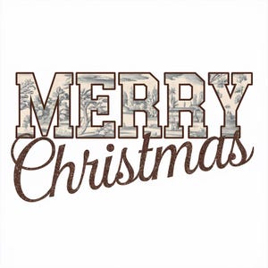 Grand Millennial Coquette Christmas png, Blue Toile Merry Christmas design, chinoiserie png, Trendy glitter png, Preppy Christmas shirt png