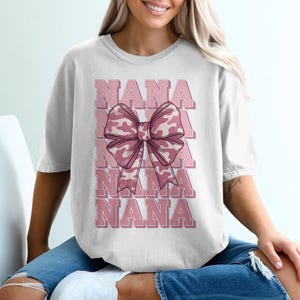 Nana Camo Coquette Bow PNG, Old School Camo png, Girls Camo Bow Png Shirt, Retro Hunting Sublimation, Coquette Bow Png, Camoflauge Print Png