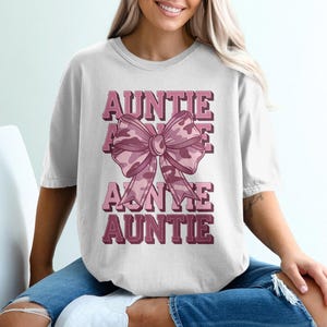 Auntie Camo Coquette Bow PNG, Old School Camo png, Girls Camo Bow Png Shirt, Retro Hunting Sublimation Coquette Bow Png Camoflauge Print Png