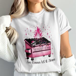 Funny Dumpster Fire Clipart, This Little Light of Mine PNG, Emotional Dumpster Fire, Funny Raccoon Png Sublimation Design, Trash Panda PNG