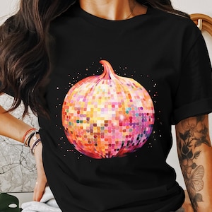 Disco Ball Pumpkin PNG, Retro Halloween Clipart, Fall Sublimation PNG, Groovy Pumpkin Digital Download
