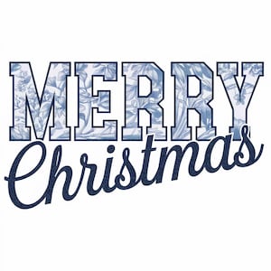 Grand Millennial Coquette Christmas png, Blue Toile Merry Christmas design, chinoiserie png, Trendy glitter png, Preppy Christmas shirt png