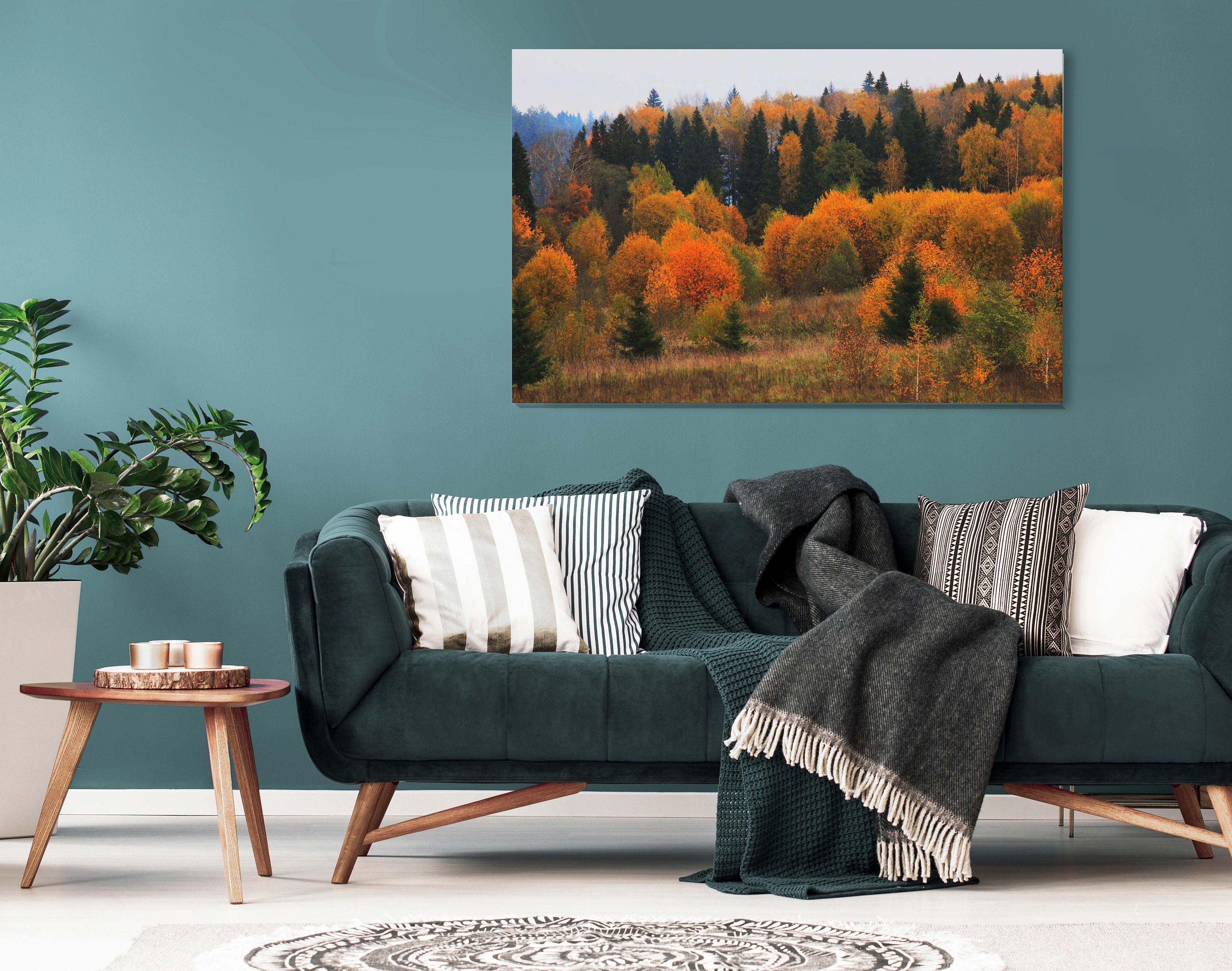 Autumn print. Wall art autumn print. Decor for living room. | Etsy