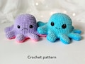 Reversible Octopus CROCHET PATTERN PDF Amigurumi octopus English pattern product logo