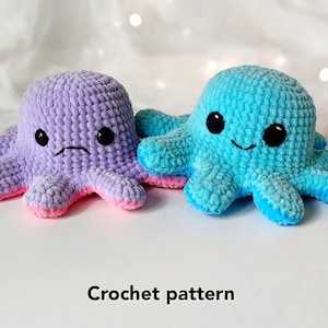 Reversible Octopus CROCHET PATTERN PDF Amigurumi octopus English pattern