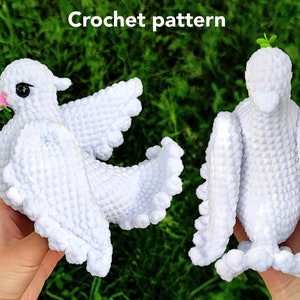 Dove CROCHET PATTERN  Amigurumi Dove English pattern