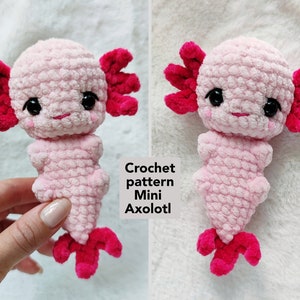 Axolotl Mini CROCHET PATTERN PDF Amigurumi Axolotl English pattern