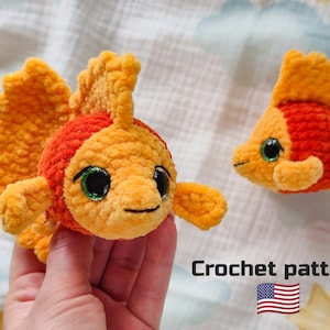 Goldfish CROCHET PATTERN  Amigurumi fish English pattern